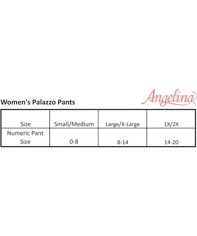 Women's Soft and Comfy Mid-Rise Palazzo Pants with Pockets Checker $13.49 Pants