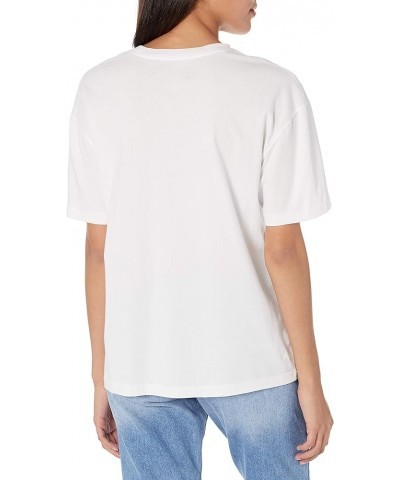 Women's Lydia Short-Sleeve Loose Drop-Shoulder Jersey T-Shirt White $9.98 T-Shirts