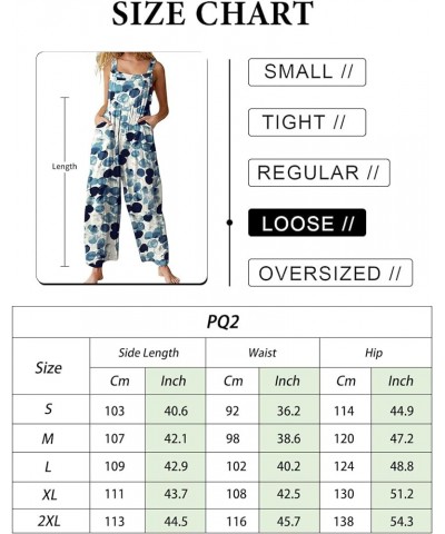 Overalls for Women Casual Loose Summer Rompers Boho Floral Adjustable Straps Wide Leg Jumpsuits with Pockets PQ2 As Picture14...