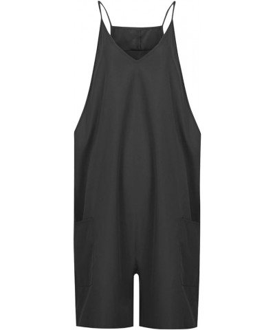 Jumpsuits for Women Dressy Spaghetti Strap Jumpers Baggy Wide Leg Rompers Summer Plus Size Overalls with Pockets Jumpsuits fo...