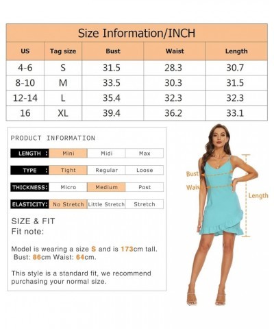 Women's Summer Bodycon Dress Backless Spaghetti Strap V Neck Ruffle Hem Sleeveless Elegant Formal Short Mini Dresses Red $15....