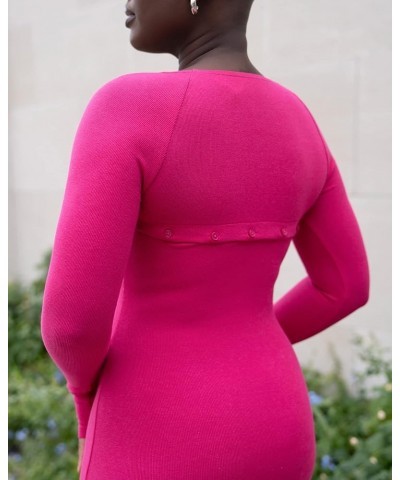 Women's Hot Pink 2-Piece Knit Maxi Dress Dress Hot Pink $30.40 Dresses