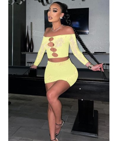 Sexy Off Shoulder Jumpsuit for Women Summer Sheer Mesh Bodycon Leopard Long Sleeve Rompers Party Club Streetwear X Light Gree...