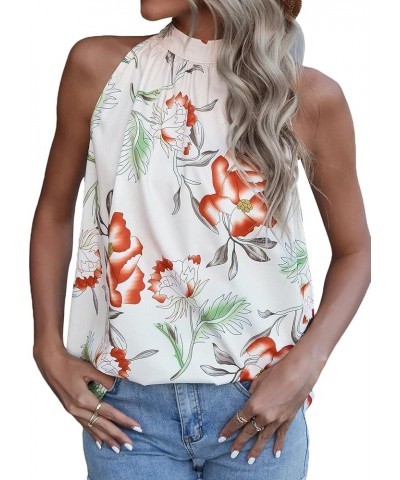 Women's Leopard Print Halter Top Shirt Casual Button Sleeveless Vest Multicolored Boho $9.89 Vests