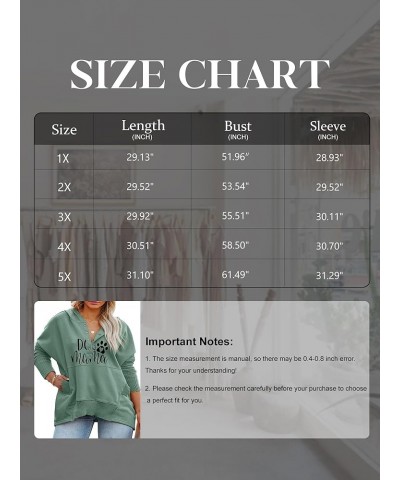 Plus Size Faith Shirt Women Long Sleeve Graphic Tee Casual Sweatshirts with Pocket 1X - 5X A-light Green $9.27 Hoodies & Swea...