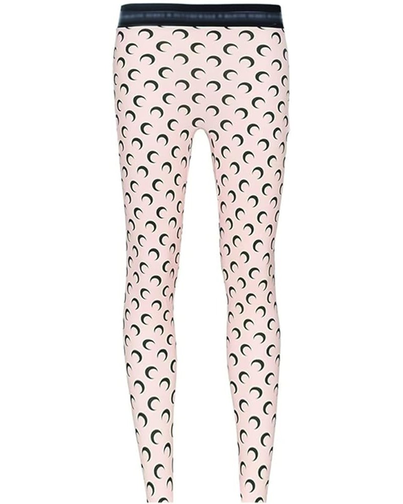 Women's Fashion Print Stretch Leggings Trousers Pantyhose Pink+black+legging $14.70 Leggings