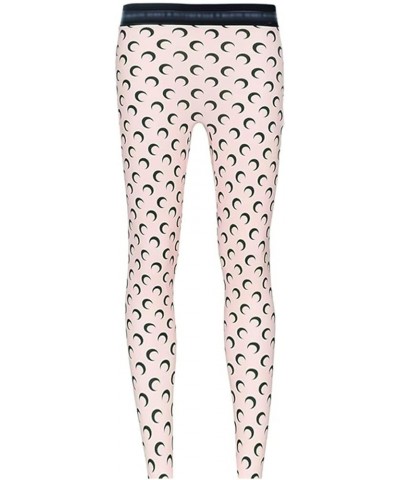 Women's Fashion Print Stretch Leggings Trousers Pantyhose Pink+black+legging $14.70 Leggings