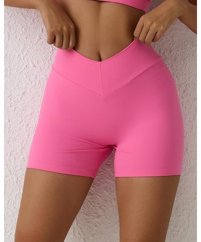 Scrunch Butt Lifting Shorts for Women V-Waist Booty Lifting Shorts with Pockets Gym Workout Yoga Shorts Pink $9.44 Activewear