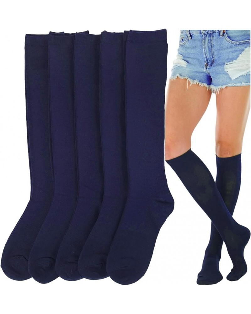 Women's Pack of 6 or 12 Knee High Socks 6-pack: Navy $12.85 Socks