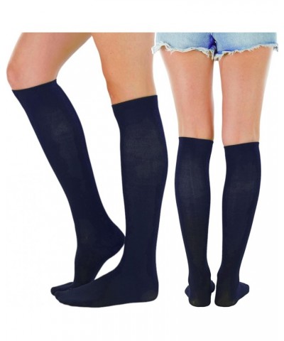 Women's Pack of 6 or 12 Knee High Socks 6-pack: Navy $12.85 Socks