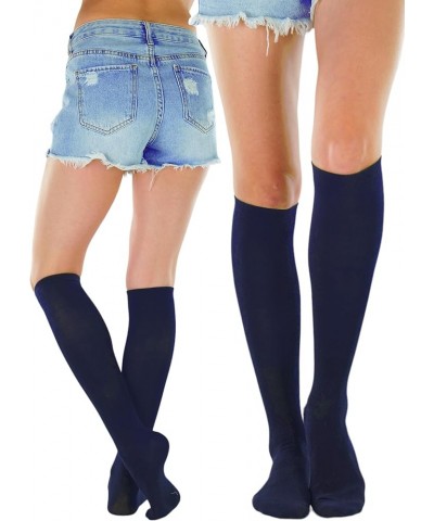 Women's Pack of 6 or 12 Knee High Socks 6-pack: Navy $12.85 Socks