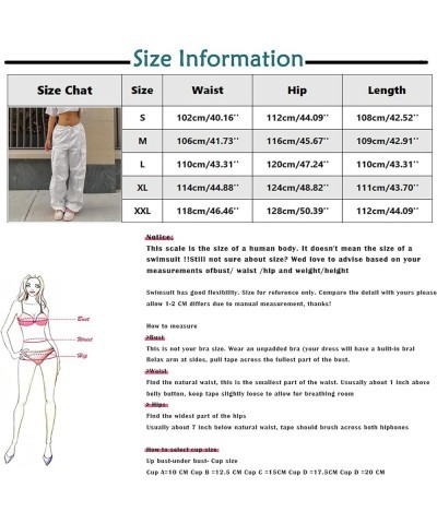 Cargo Pants Women Casual Straight Wide Leg Sweatpants Baggy High Waisted Stretchy Multiple Pockets Trouser Streetwear D-pink ...