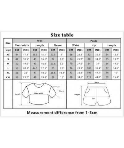 Girls Women's Anime Cosplay Tracksuit Crop Top and Shorts Two-Piece Sets Streetwear Color 06 $11.52 Activewear