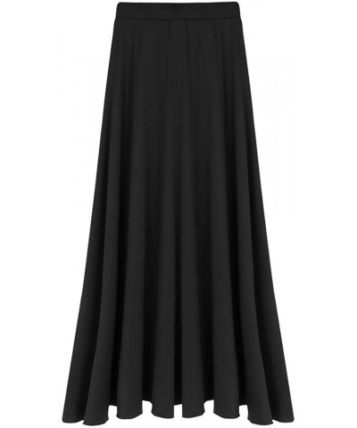 Womens Asymmetric Ballet Dance Gymnastics High Low Ruffle Maxi Skirt Dancewear Black $8.69 Skirts