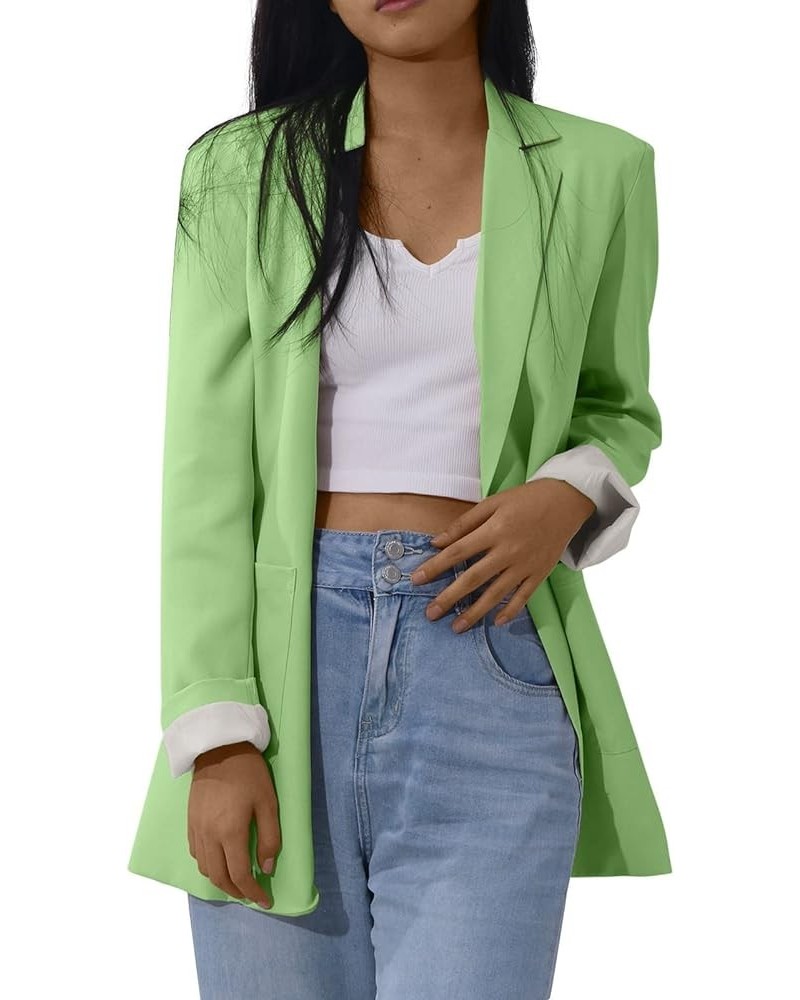 Womens Casual Blazers Open Front 3/4 Sleeve Work Office Jackets Blazer 20green $9.29 Blazers