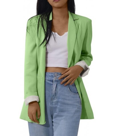 Womens Casual Blazers Open Front 3/4 Sleeve Work Office Jackets Blazer 20green $9.29 Blazers