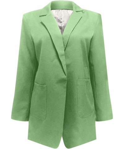 Womens Casual Blazers Open Front 3/4 Sleeve Work Office Jackets Blazer 20green $9.29 Blazers