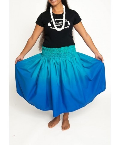 Hawaiian Flower PAU Skirts - with Adjustable Waist for Performances Monstera Green $23.14 Skirts