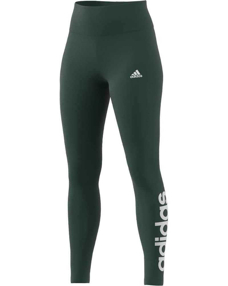 Women's Essentials High-Waisted Logo Leggings Collegiate Green/White $16.49 Activewear