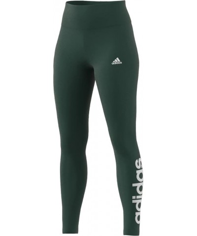 Women's Essentials High-Waisted Logo Leggings Collegiate Green/White $16.49 Activewear