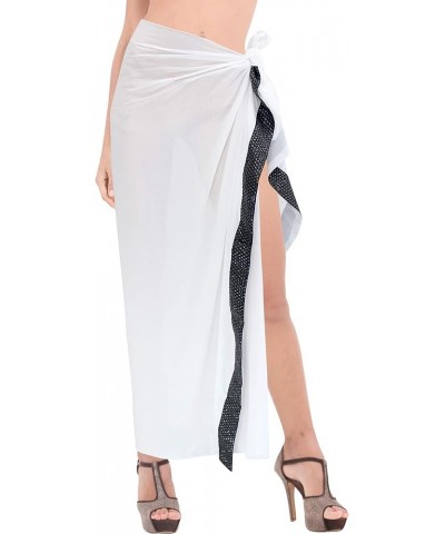 Women's Swimwear Cover Ups Long Beach Sheer Swimsuit Sarong Skirt Tie Wrap Dress Print Snow, Solid $9.68 Swimsuits