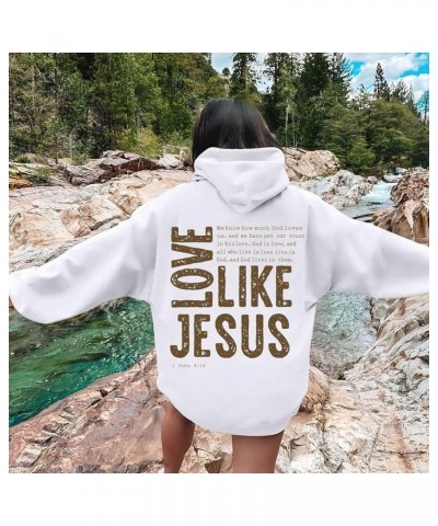 Women's Christian Hoodies Jesus Faith Oversized Sweatshirts Women Men Jesus Loves You Pullover Tops Streetwear Y2K Clothes A5...