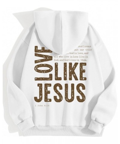 Women's Christian Hoodies Jesus Faith Oversized Sweatshirts Women Men Jesus Loves You Pullover Tops Streetwear Y2K Clothes A5...