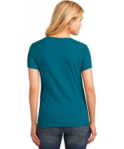 Port & Company Ladies Core Cotton V-Neck Tee. LPC54V Teal $8.28 T-Shirts