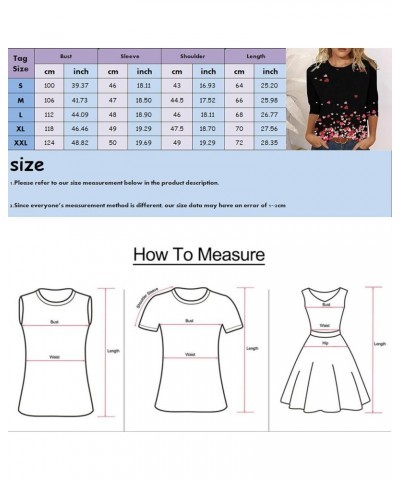 Valentine Shirts for Women 2024 Cute Love Heart Graphic 3/4 Sleeve Tunic Tops Crewneck Pullover Casual Tees Plus Size Blouses...