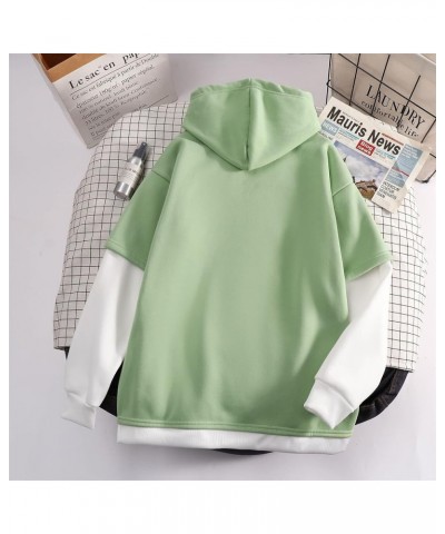 Red Dragon Hoodies for Women Chinese Letter Graphic Sweatshirt Cute Color Block Hoodie Pastel 90s Aesthetic Clothes Green $12...