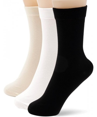 Thin Crew Socks for Women - Soft Cotton Socks - Casual Boot Socks - Gift for Women Black, White, Nude $12.25 Activewear