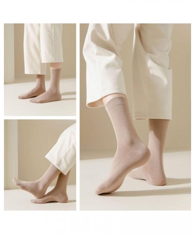 Thin Crew Socks for Women - Soft Cotton Socks - Casual Boot Socks - Gift for Women Black, White, Nude $12.25 Activewear