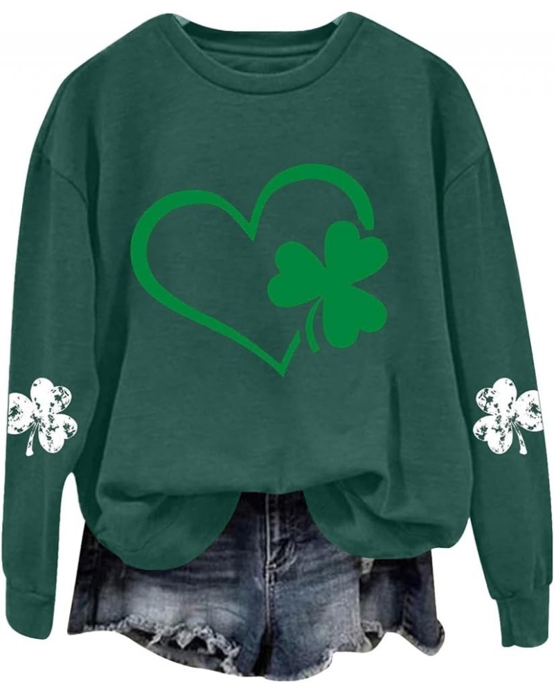 St Patricks Day Shirt for Women THE LEPRECHAUNS MADE ME DO IT Sweatshirt Long Sleeve Shamrock Graphic Oversized Tops Z - St P...