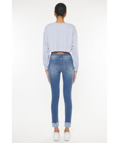 KAN CAN Women's Mid Rise Ankle Length Skinny Jeans - kc8563 Kc7299m $31.98 Jeans