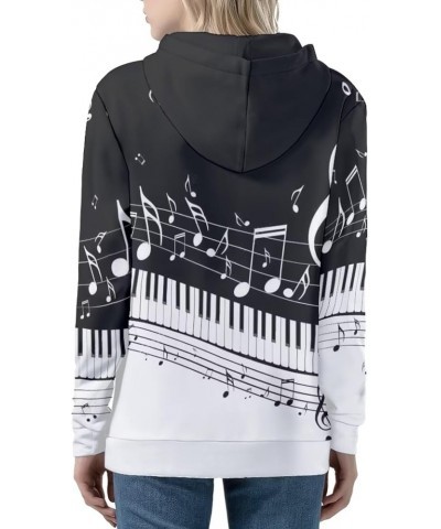 Yuuxorilu Womens Zip Up Hoodies Long Sleeve Fall Oversized Sweatshirts Y2K Jacket with Pockets Music Note Printed $19.88 Hood...