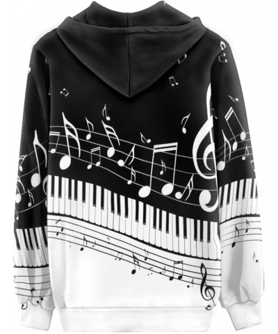 Yuuxorilu Womens Zip Up Hoodies Long Sleeve Fall Oversized Sweatshirts Y2K Jacket with Pockets Music Note Printed $19.88 Hood...