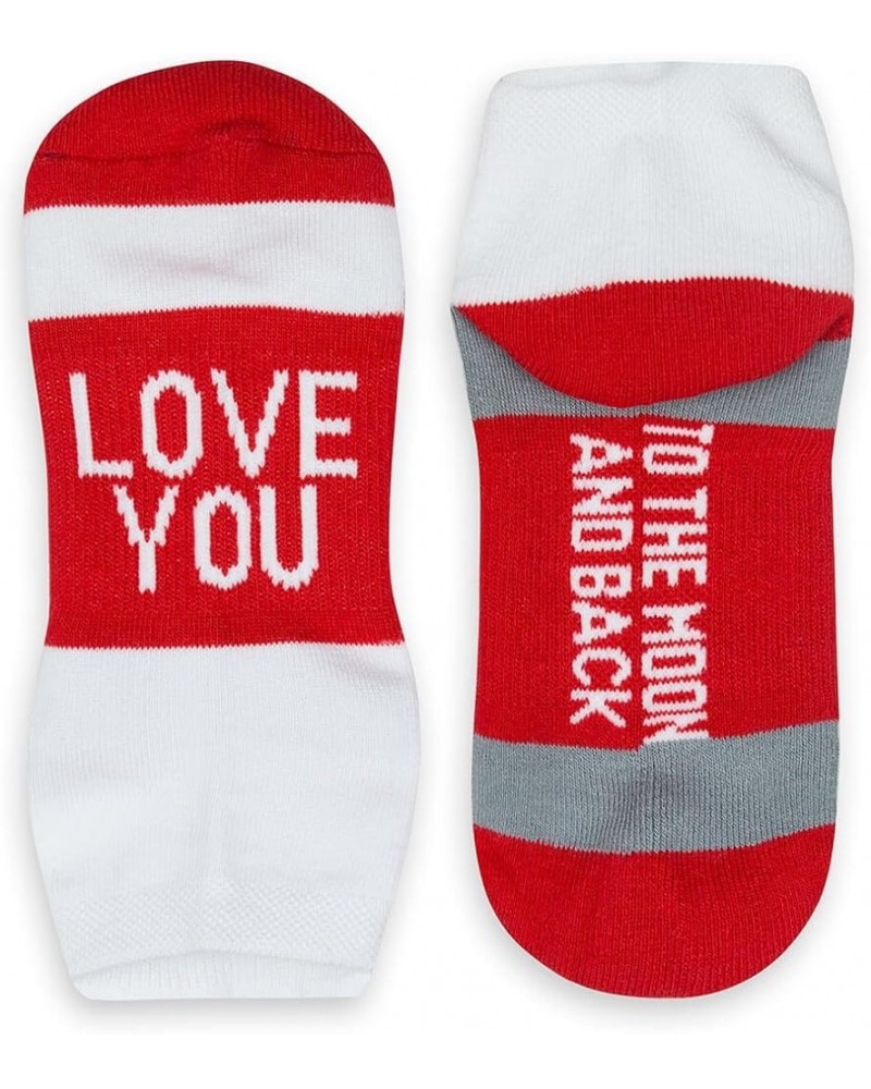 Inspirational Athletic Running Socks | Women's Woven Low Cut | Inspirational Slogans | Over 25 Styles Love You (Red) $8.54 Ac...