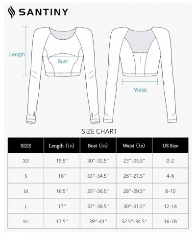 Women's Long Sleeve Crop Workout Tops Slim Fit Gym Yoga Running Shirts for Women Dusty Blue $17.09 Activewear