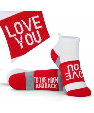 Inspirational Athletic Running Socks | Women's Woven Low Cut | Inspirational Slogans | Over 25 Styles Love You (Red) $8.54 Ac...