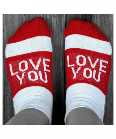 Inspirational Athletic Running Socks | Women's Woven Low Cut | Inspirational Slogans | Over 25 Styles Love You (Red) $8.54 Ac...