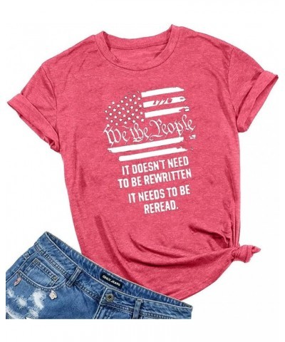 Womens American Flag Popsicle T-Shirts Tops 4th of July Patriotic Funny Graphic Tees R Red $9.89 T-Shirts