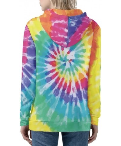 Women's Zipper Hoodies Novelty Print Zip Up Hoodies Long Sleeve Hooded Sweatshirt Jacket with Pocket Rotating Color Tie Dye $...