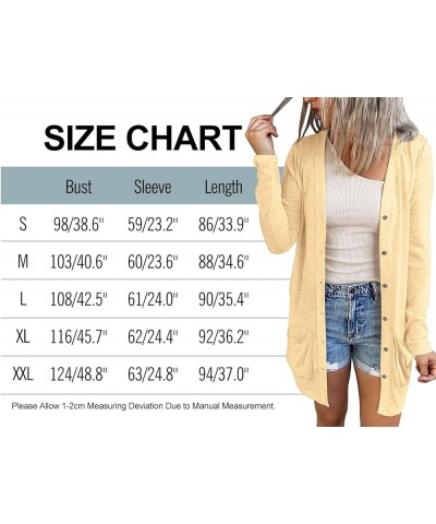 Cardigan for Women Loose Lightweight Long Sleeve Button Down Open Front Cardigans with Pockets White $10.56 Sweaters