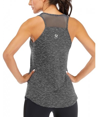 ICTIVE Workout Tank Tops for Women Breathable Mesh Racerback Tank Tops Muscle Tank Backless Running Tank Tops Dark Gray $13.7...