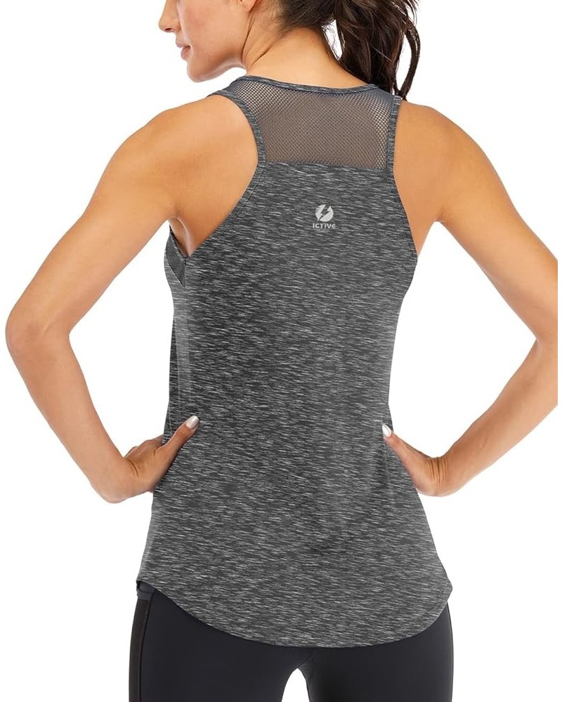 ICTIVE Workout Tank Tops for Women Breathable Mesh Racerback Tank Tops Muscle Tank Backless Running Tank Tops Dark Gray $13.7...