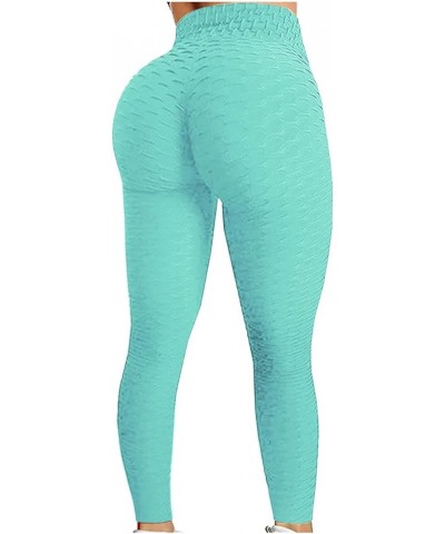 High Waisted Leggings for Women Soft Athletic Tummy Control Stretchy Gym Seamless Leggings Yoga Pants Tights Zo2-light Blue $...