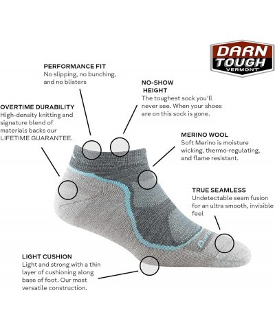 Darn Tough Women's Light Hiker No Show Lightweight Hiking Sock (Style 1986) - Moss $9.82 Activewear