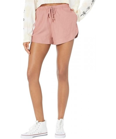 Women's New Yume Mid Rise Short Deep Dusty Rose $20.45 Shorts