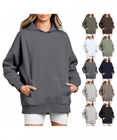 Oversized Sweatshirt for Women Y2k Hoodie Hooded Pullover Tops Fall Clothes with Pocket Sweaters Casual Outfits Fall A-army G...