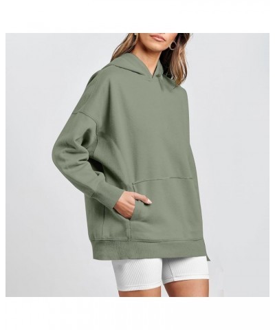 Oversized Sweatshirt for Women Y2k Hoodie Hooded Pullover Tops Fall Clothes with Pocket Sweaters Casual Outfits Fall A-army G...